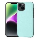 For iPhone 14 Litchi Pattern Stitched Side-mounted Phone Case(Mint Green) - 1