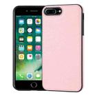 For iPhone 7 Plus/8 Plus Litchi Pattern Stitched Side-mounted Phone Case(Pink) - 1