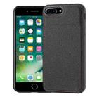 For iPhone 7 Plus/8 Plus Litchi Pattern Stitched Side-mounted Phone Case(Black) - 1