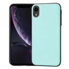 For iPhone XR Litchi Pattern Stitched Side-mounted Phone Case(Mint Green) - 1