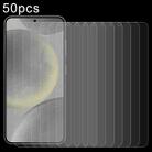 For Samsung Galaxy S25 5G 50pcs 0.18mm 9H 2.5D Tempered Glass Film, Support Fingerprint Unlocking - 1