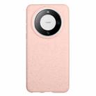 For Huawei Mate 60 Pro Wheat Straw Material + TPU Phone Case(Pink) - 1