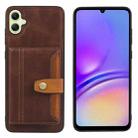 For Samsung Galaxy A05 Calfskin Card Slot TPU + PU Phone Case(Brown) - 1