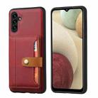 For Samsung Galaxy A25 5G Calfskin Card Slot TPU + PU Phone Case(Red) - 1