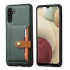 For Samsung Galaxy A25 5G Calfskin Card Slot TPU + PU Phone Case(Green) - 1