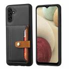 For Samsung Galaxy A25 5G Calfskin Card Slot TPU + PU Phone Case(Black) - 1