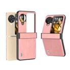 For OPPO Find N3 Flip ABEEL Hinge PU Leather Black Edge Phone Case(Pink) - 1