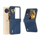 For OPPO Find N3 Flip ABEEL Hinge PU Leather Black Edge Phone Case(Blue) - 1