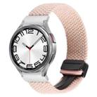 For Samsung Galaxy Watch 6 / 5 / 4 Magnetic Fold Buckle Nylon Woven Watch Band(Pink) - 1