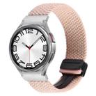 For Samsung Galaxy Watch 6 / 5 / 4 Magnetic Fold Buckle Nylon Woven Watch Band(Milk Tea Color) - 1