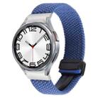 For Samsung Galaxy Watch 6 / 5 / 4 Magnetic Fold Buckle Nylon Woven Watch Band(Blue) - 1