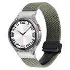For Samsung Galaxy Watch 6 / 5 / 4 Magnetic Fold Buckle Nylon Woven Watch Band(Green) - 1