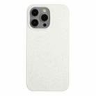 For iPhone 15 Pro Max Wheat Straw Material + TPU Phone Case(White) - 1