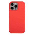 For iPhone 15 Pro Wheat Straw Material + TPU Phone Case(Red) - 1