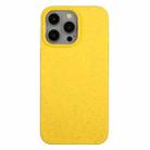 For iPhone 15 Pro Wheat Straw Material + TPU Phone Case(Yellow) - 1