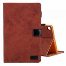 For Samsung Galaxy Tab A9 Cloth Texture Leather Tablet Case(Brown) - 1