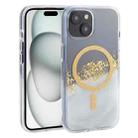 For iPhone 15 DFANS DESIGN Magsafe Magnetic Starlight Shining Phone Case(Gold Foil Marble) - 1