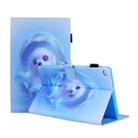 For Samsung Galaxy Tab A9+ Colored Drawing Leather Tablet Case(Blue Dog) - 1
