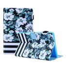 For Samsung Galaxy Tab A9+ Colored Drawing Leather Tablet Case(Pear Blossom) - 1