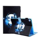 For Samsung Galaxy Tab A9+ Colored Drawing Leather Tablet Case(Panda) - 1