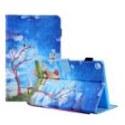 For Samsung Galaxy Tab A9 Colored Drawing Leather Tablet Case(Elephant Rabbit) - 1