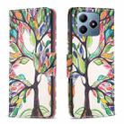 For Realme C61 / C63 Colored Drawing Pattern Leather Phone Case(Tree Life) - 1