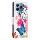 For Realme C61 / C63 Colored Drawing Pattern Leather Phone Case(Butterflies) - 3