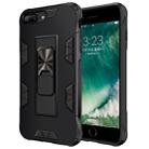 For iPhone 8 Plus & 7 Plus Armor Shockproof TPU + PC Magnetic Protective Case with Invisible Holder(Black) - 1