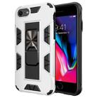 For iPhone SE 2022 / SE 2020 /  8 / 7 Armor Shockproof TPU + PC Magnetic Protective Case with Invisible Holder(White) - 1