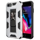 For iPhone SE 2022 / SE 2020 /  8 / 7 Armor Shockproof TPU + PC Magnetic Protective Case with Invisible Holder(Silver) - 1