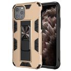 For iPhone 11 Pro Armor Shockproof TPU + PC Magnetic Protective Case with Invisible Holder(Gold) - 1