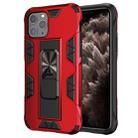 For iPhone 11 Pro Armor Shockproof TPU + PC Magnetic Protective Case with Invisible Holder(Red) - 1