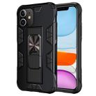 For iPhone 11 Armor Shockproof TPU + PC Magnetic Protective Case with Invisible Holder(Black) - 1