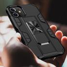 For iPhone 12 mini Armor Shockproof TPU + PC Magnetic Protective Case with Invisible Holder(Black) - 4