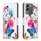 For vivo Y200 5G Colored Drawing Pattern Leather Phone Case(Butterflies) - 1