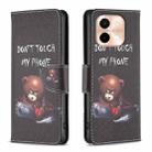 For vivo Y28 4G Colored Drawing Pattern Leather Phone Case(Bear) - 1