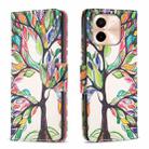 For vivo Y28 4G Colored Drawing Pattern Leather Phone Case(Tree Life) - 1