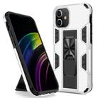 For iPhone 12 Pro Max Armor Shockproof TPU + PC Magnetic Protective Case with Invisible Holder(White) - 1