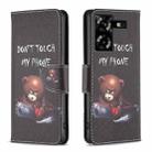 For Tecno Pova 5 Colored Drawing Pattern Leather Phone Case(Bear) - 1
