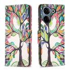 For Tecno Camon 20/Camon 20 Pro 4G Colored Drawing Pattern Leather Phone Case(Tree Life) - 1