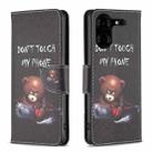 For Tecno Pova 5 Pro 5G Colored Drawing Pattern Leather Phone Case(Bear) - 1