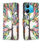 For Tecno Spark Go 2023/Pop 7 Pro Colored Drawing Pattern Leather Phone Case(Tree Life) - 1