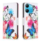 For Tecno Spark Go 2023/Pop 7 Pro Colored Drawing Pattern Leather Phone Case(Butterflies) - 1