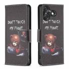 For Tecno Spark 10C Colored Drawing Pattern Leather Phone Case(Bear) - 1