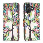For Tecno Spark 10C Colored Drawing Pattern Leather Phone Case(Tree Life) - 1