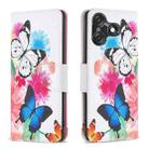 For Tecno Spark 10C Colored Drawing Pattern Leather Phone Case(Butterflies) - 1