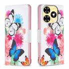 For Tecno Spark 20 Colored Drawing Pattern Leather Phone Case(Butterflies) - 1