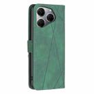 For Tecno Spark 20 Pro Magnetic Buckle Rhombus Texture Leather Phone Case(Green) - 3