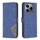 For Tecno Spark 20 Pro 5G Magnetic Buckle Rhombus Texture Leather Phone Case(Blue) - 1