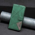 For Tecno Spark 30C Magnetic Buckle Rhombus Texture Leather Phone Case(Green) - 2